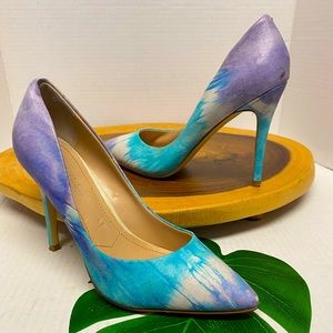 Charles David Leather Water Color Stiletto Heels